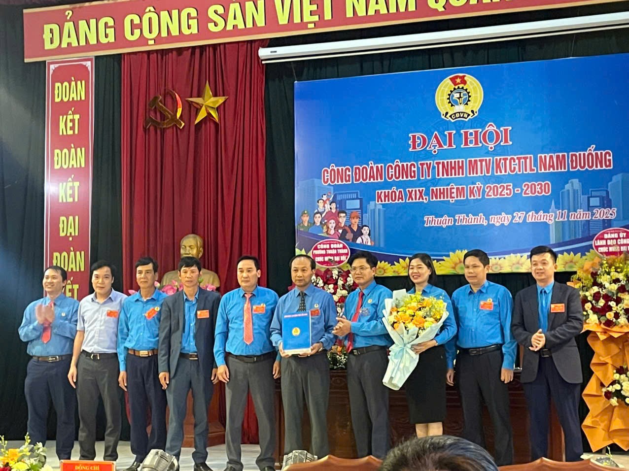 ĐẠI HỘI CÔNG ĐOÀN CƠ SỞ CÔNG TY TNHH MTV KTCTTL NAM ĐUỐNG NHIỆM KỲ 2025–2030
