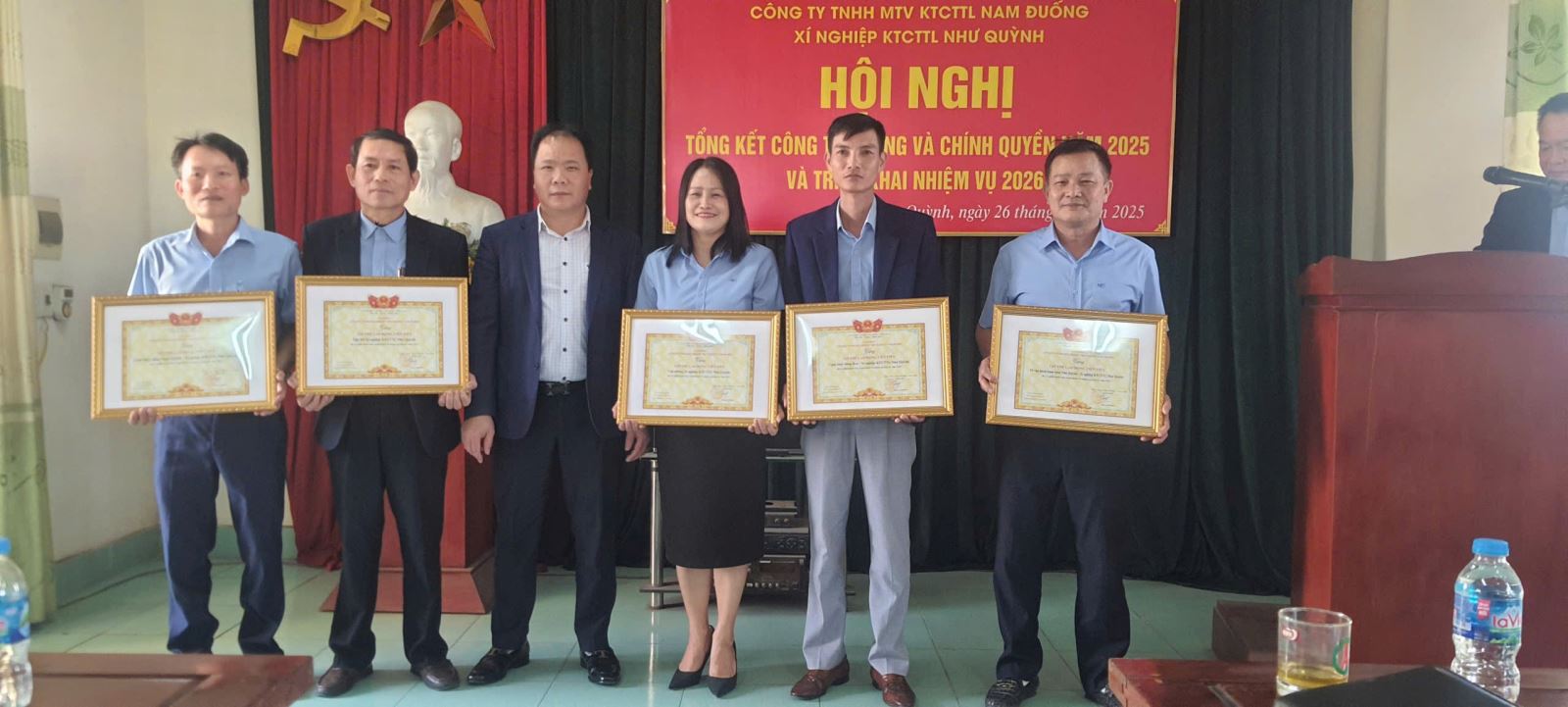 Xí nghiệp KTCTTL Như Quỳnh tổng kết công tác Đảng và chính quyền năm 2025, triển khai nhiệm vụ năm 2026